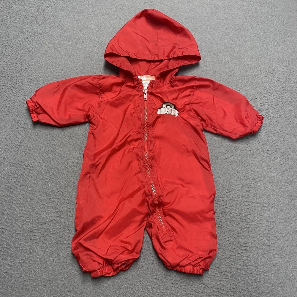 Ohio State (OSU) Red Hooded Infant Rainsuit - Unbranded